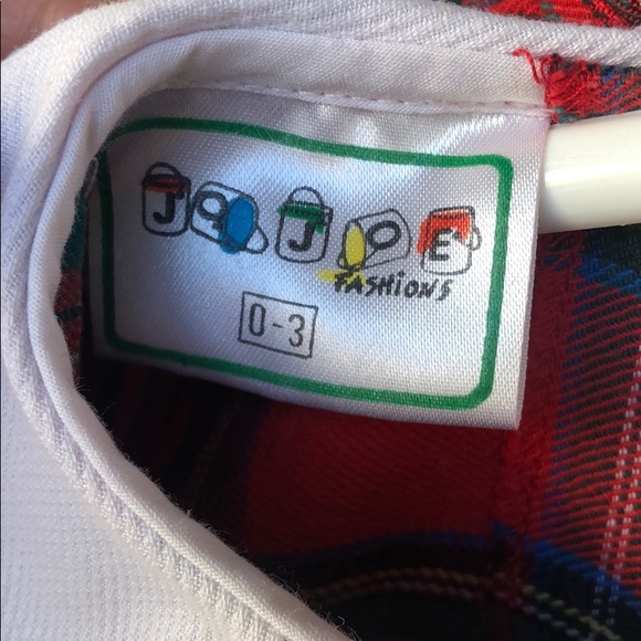 Vintage NWOT 0-3mos plaid romper - Picture 3 of 5